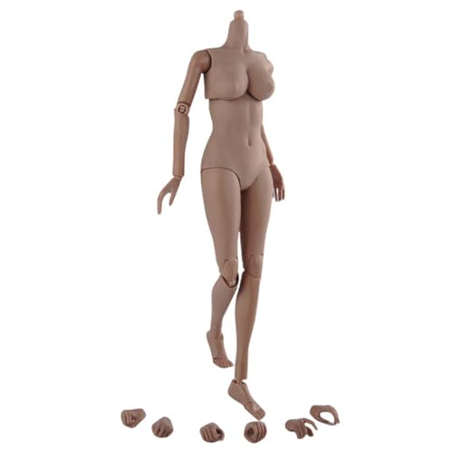 VUSLB 1/6 Scale weiblich militär Body Model 12inch Flexible Miniature ActionFigurn Body Doll Collection Plastic Model Figur (TQ0526 Suntan Skin Large Bust) von VUSLB