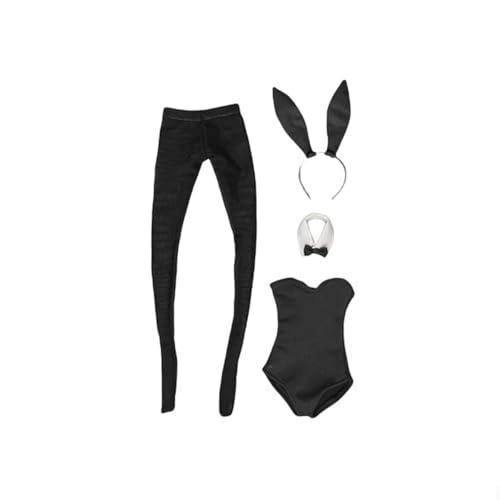 VUSLB 1/6 Scale weiblich militär Kleidung Set ZY15-28 weiblich Bunny Girl Set Outfit Accessory for 12inch PH TBL JO ActionFigurn Body(Black) von VUSLB