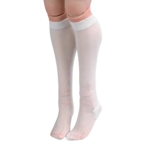 VUSLB 1/6 Scale weiblich militär Kleidung weiblich Socken Knee Socken Calf Socken Costume Outfit Outfit Accessory for 12inch ActionFigurn Body (White,Calf Socken) von VUSLB