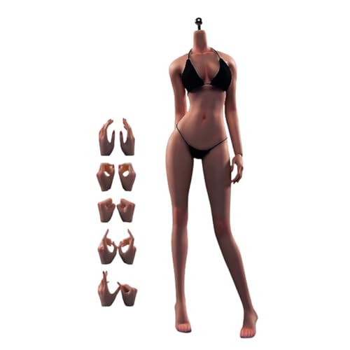 VUSLB ANT 1/6 Scale weiblich militär Body 12inch Super Flexible Seamless weiblich Miniature Tall and Slender ActionFigurn Body Makeup Version with Undetachable Feet(T303H Copper Suntan Skin) von VUSLB