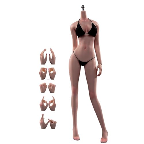 VUSLB ANT 1/6 Scale weiblich militär Body 12inch Super Flexible Seamless weiblich Miniature Tall and Slender ActionFigurn Body Makeup Version with Undetachable Feet(T303M Suntan Skin) von VUSLB