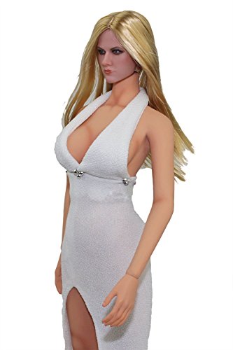 VUSLB Custom 1/6 Scale weiblich Body Kleid for ActionFigurns Dolls White von VUSLB