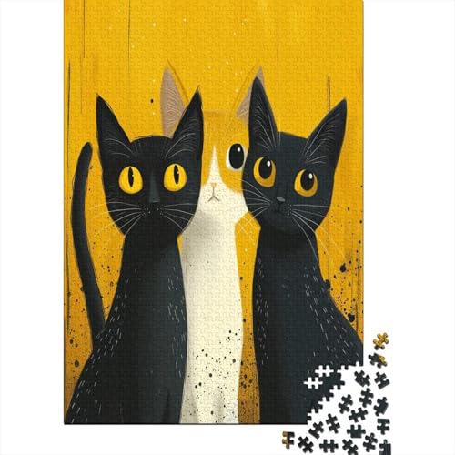 Cute Kat Puzzlespiel 1000 Teile, Puzzle Erwachsene 1000 Teile, Impossible Puzzle GesKükenlichkeitsspiel Für Die Ganze Familie, Puzzle Erwachsene 1000 Teile Puzzel 1000pcs (75x50cm) von VUYARMPON