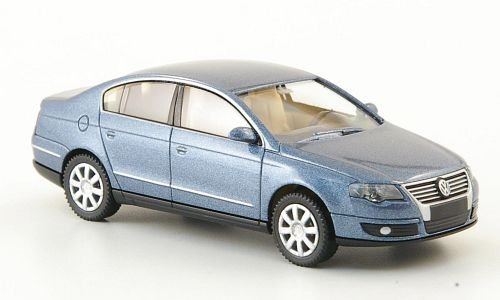 VW Passat (B6), met.-blaugrau, 2005, Modellauto, Fertigmodell, Wiking 1:87 von VW