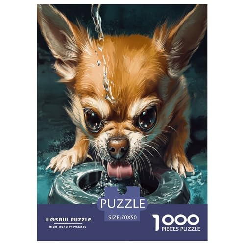 Chihuahua Puzzle 1000 Teile Schwer Puzzle Spielzeug Pädagogisches Spiel Impossible Herausforderung Spielzeug Für Erwachsene Und Kinder in Bewährter 70x50cm/1000pcs Chihuahua Puzzle 1000 Teile Schwer Puzzle Spielzeug Pädagogisches Spiel Impossible Herausforderung Spielzeug Für Erwachsene Und Kinder in Bewährter 70x50cm/1000pcs von VWENOLRIX