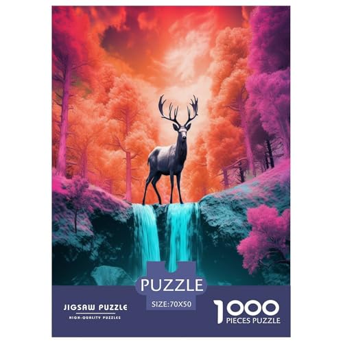 Einsames Hirsch Puzzles 1000 Teile Schwer Puzzle Spielzeug Pädagogisches Spiel Impossible Herausforderungsspielzeug Für Erwachsene Kinder 70x50cm/1000pcs Einsames Hirsch Puzzles 1000 Teile Schwer Puzzle Spielzeug Pädagogisches Spiel Impossible Herausforderungsspielzeug Für Erwachsene Kinder 70x50cm/1000pcs von VWENOLRIX