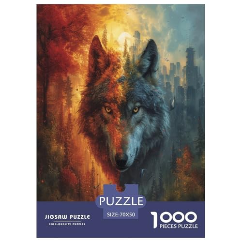 Wolf Puzzle 1000 Teile Schwer Puzzle Spielzeug Pädagogisches Spiel Impossible Herausforderungsspielzeug Für Erwachsene Kinder 70x50cm/1000pcs Wolf Puzzle 1000 Teile Schwer Puzzle Spielzeug Pädagogisches Spiel Impossible Herausforderungsspielzeug Für Erwachsene Kinder 70x50cm/1000pcs von VWENOLRIX