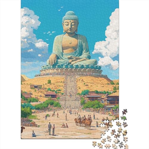 Buddha Puzzle 1000 Teile Schwer Puzzle Spielzeug Pädagogisches Spiel Impossible Herausforderung Spielzeug Für Erwachsene Und Kinder Ab 12 Jahren 1000pcs (75x50cm) von VYIPAXTOR