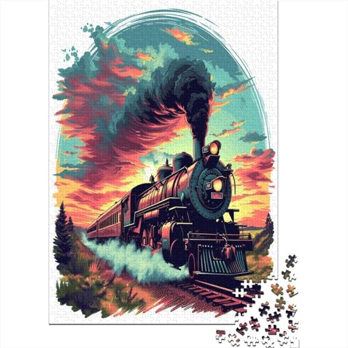 Dampfzug Puzzle 1000 Teile Puzzle Für Erwachsene Und Kinder Ab 14 Jahren Puzzel 1000pcs (75x50cm) von VYIPAXTOR