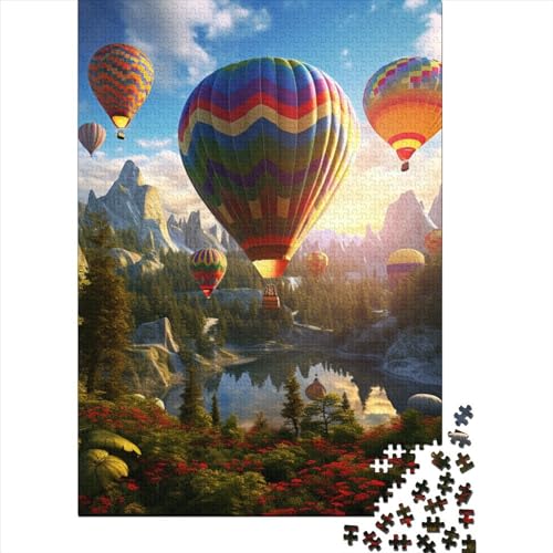 Heißluftballon Puzzle 1000 Teile Schwer Puzzle Spielzeug Lernspiel Impossible Herausforderung Spielzeug Für Erwachsene Und Kinder Ab 14 Jahren 1000pcs (75x50cm) von VYIPAXTOR