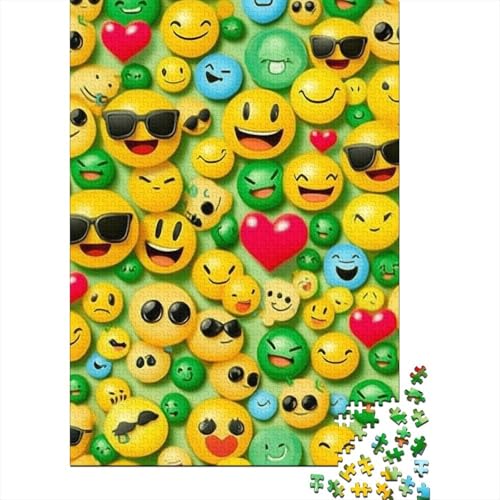 Lächelndes Gesicht Puzzles 1000 Teile Schwer Puzzle Spielzeug Lernspiel Impossible Herausforderung Spielzeug Für Erwachsene Und Kinder in Bewährter 1000pcs (75x50cm) von VYIPAXTOR