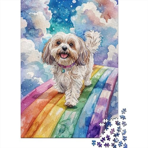 Shih Tzu Puzzles 1000 Teile Schwer Puzzle Spielzeug Pädagogisches Spiel Impossible Herausforderungsspielzeug Für Erwachsene Und Kinder Ab 14 Jahren 1000pcs (75x50cm) von VYIPAXTOR