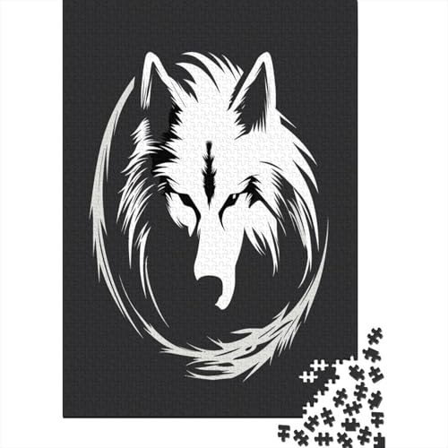 Wolf Puzzlespiel 1000 Teile Jigsaw Puzzle 1000 Puzzle FüR Erwachsene Kinder Senioren Erwachsenen Puzzlespiel Puzzel 1000pcs (75x50cm) von VYIPAXTOR