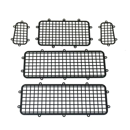 1Set High-End-Metallfenster Mesh-Schutznetz, for 1/10 RC Crawler Car for Traxxas for Trx4 Upgrade-Teile Schwarz von VYUHAksZ