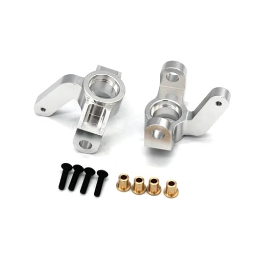 VYUHAksZ 2 Stück Metall vorderer Achsschenkel Lenkbecher ET1004, for VKAR Racing Bison V2 V3 VKAR Bison 1/10 RC Car Upgrade Teile(Color:Silver) von VYUHAksZ