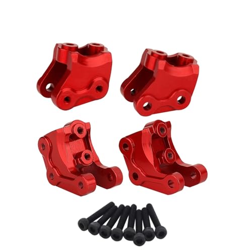 VYUHAksZ 4 Stück 1/10 Metall Vorderachse Hinterachslenker Stoßdämpfer montieren Achsteil, for Axial RBX10 RC Crawler Automodell Upgrade Teile Zubehör (Color : Red) von VYUHAksZ