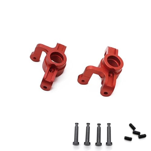 VYUHAksZ Lenkungsbecher aus Aluminiumlegierung, Ersatz-Metall-Achsschenkel, for LOSI 1/10 U4 for LASERNUTS for ULTRA4 RC-Car-Upgrade-Teil(Red) von VYUHAksZ