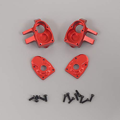 VYUHAksZ Metall vorne Hinterachse Achsschenkelgehäuse Portalabdeckung, for Axial SCX10 III AXI03007 for Capra F9 Portalachse AR45 Achse (Color : Red Front) von VYUHAksZ