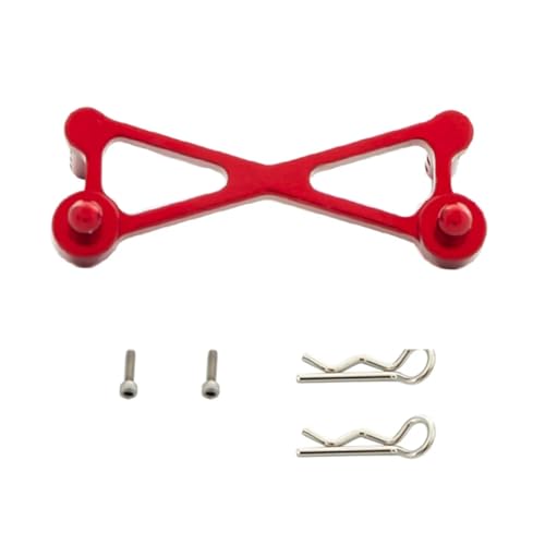 VYUHAksZ Metallwaage Front Car Body Mount Shell Column Praktisches Werkzeug-Modell-Set, for Axial SCX24 C10 1/24 RC Car Crawler Upgrade-Teile (Color : Red) von VYUHAksZ