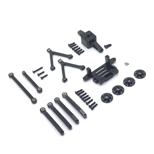 VYUHAksZ for SG 2801 SG2801 Metall-Upgrade-Teile-Kit Verbindungsstange Servomotorhalterung 1/28 RC Crawler Car Modification Zubehör-Set (Color : Black) von VYUHAksZ