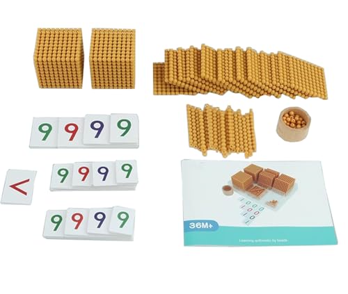 VZZCGJVT Montessori Golden Pearl Bank Spiel, Dezimalmathematik-Lehrmittel, einteiliges Formteil VZZCGJVT Montessori Golden Pearl Bank Spiel, Dezimalmathematik-Lehrmittel, einteiliges Formteil von VZZCGJVT