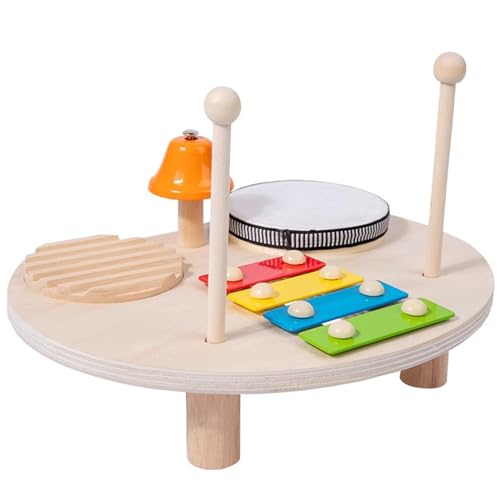 VZZCGJVT Montessori Xylophon Schlagzeug, hölzerne Musikinstrumente Spielzeug, Geburtstag für Kinder,Orff von VZZCGJVT