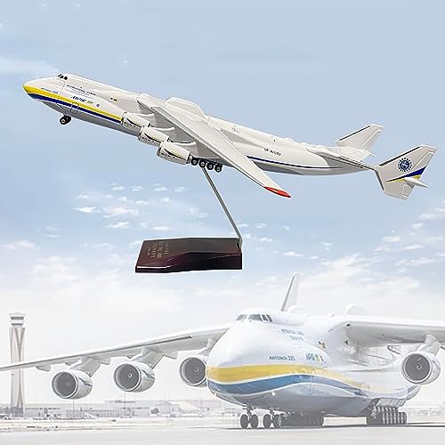 VaNmar 1:200 An-225 Antonov Modellflugzeug Kunstharz Flugzeugmodell, Ukraine, Bemalter Mriya-Transporter Zu Öffnende Kabine, Druckguss-Modellflugzeug for Sammlung Festival Geschenk (16,5 Zoll) von VaNmar