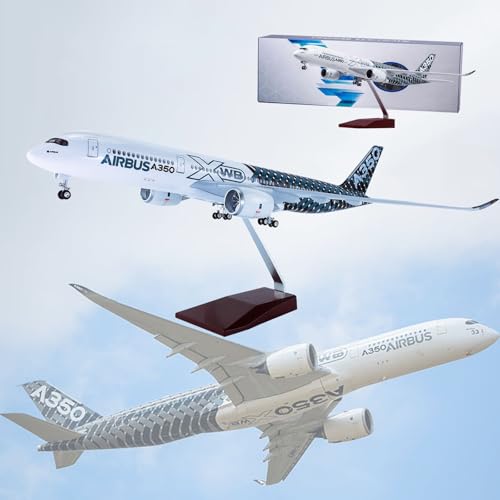 VaNmar 18,5-Zoll-Modellflugzeug A350XBW im Maßstab 1:144, Flugzeugmodell, Jet-Flugzeug, Sammlerstücke, Kunstharz mit Rädern, Druckguss-Flugzeugmodus for Sammeln(A350XWB) von VaNmar