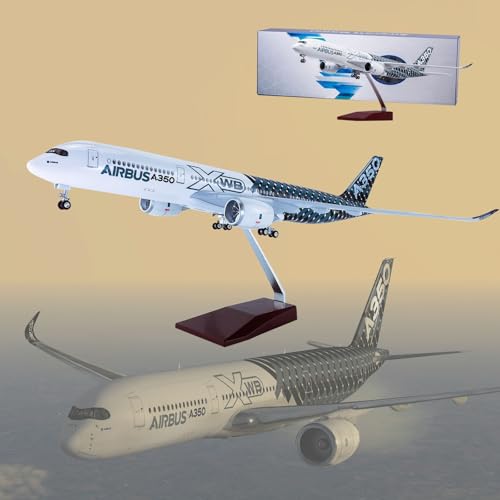 VaNmar 18,5-Zoll-Modellflugzeug A350XBW im Maßstab 1:144, Flugzeugmodell, Jet-Flugzeug, Sammlerstücke, Kunstharz mit Rädern, Druckguss-Flugzeugmodus for Sammeln(A350XWB) von VaNmar