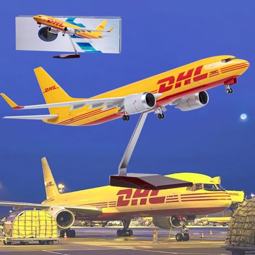 VaNmar 18,5-Zoll-Modellflugzeug Im Maßstab 1:87 DHL B737-800 Druckgussflugzeuge Modellharz Flugzeugmodell Jet Collectibles Flugzeugmodell for Geburtstagsgeschenke von VaNmar