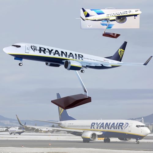 VaNmar 18,5-Zoll-Modellflugzeug im Maßstab 1:85, Irland B737-800, Flugzeugmodell, Jet-Flugzeug, Sammlerstücke, Kunstharz mit Rädern, Druckguss-Flugzeugmodus for Sammeln(B737-800) von VaNmar