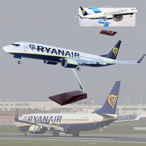 VaNmar 18,5-Zoll-Modellflugzeug im Maßstab 1:85, Irland B737-800, Flugzeugmodell, Jet-Flugzeug, Sammlerstücke, Kunstharz mit Rädern, Druckguss-Flugzeugmodus for Sammeln(B737-800) von VaNmar