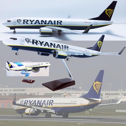 VaNmar 18,5-Zoll-Modellflugzeug im Maßstab 1:85, Irland B737-800, Flugzeugmodell, Jet-Flugzeug, Sammlerstücke, Kunstharz mit Rädern, Druckguss-Flugzeugmodus for Sammeln(LED B737-800) von VaNmar