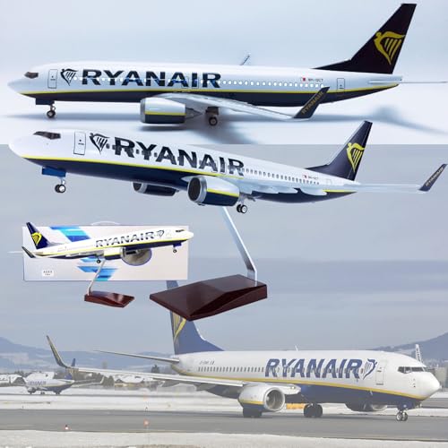 VaNmar 18,5-Zoll-Modellflugzeug im Maßstab 1:85, Irland B737-800, Flugzeugmodell, Jet-Flugzeug, Sammlerstücke, Kunstharz mit Rädern, Druckguss-Flugzeugmodus for Sammeln(LED B737-800) von VaNmar