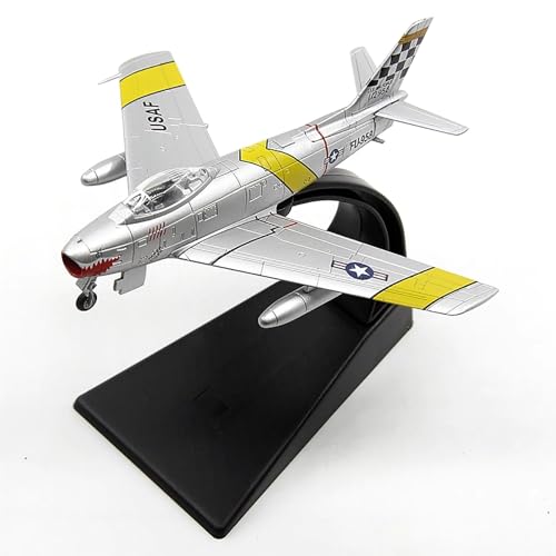 VaNmar 4,5 Zoll F-86F Kampfflugzeug-Modellflugzeug im Maßstab 1:100, Jet-Sammlerstücke, Druckguss-Flugzeugmodell for Sammlung, Geschenk, Ornament von VaNmar