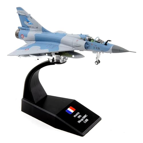 VaNmar 4,8 Zoll Französisches Mirage 2000 Kampfflugzeug-Modellflugzeug im Maßstab 1:100, Jet-Sammlerstücke, Druckguss-Flugzeugmodell for Sammlung, Geschenk, Ornament von VaNmar