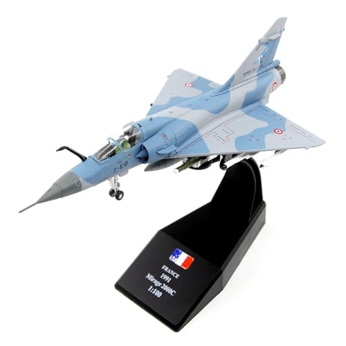 VaNmar 4,8 Zoll Französisches Mirage 2000 Kampfflugzeug-Modellflugzeug im Maßstab 1:100, Jet-Sammlerstücke, Druckguss-Flugzeugmodell for Sammlung, Geschenk, Ornament von VaNmar