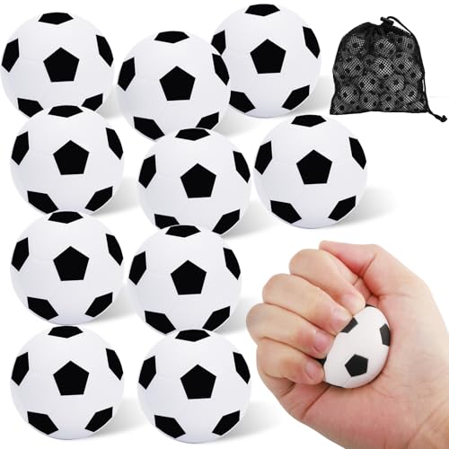 Vabrloy 16 Stück Mini Sportbälle,Mini Stressbälle Fußball,4 cm Mini FußBall,Sportbälle Schaumstoffbälle,Klein Antistressball Spielzeug Bälle für Kinder und Erwachsene Fussball Kindergeburtstag von Vabrloy