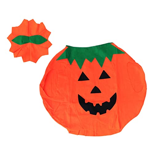 1 Satz Kürbismantel Festival-kürbis-kostüm Waschbares Kürbiskostüm Halloween-versorgung Schöner Kürbis-Look Zarte Kürbiskleidung Schöne Halloween-Kleidung Dekor Stoff Orange Vaguelly von Vaguelly