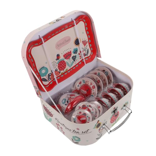 1 Set Set Tee Set Kleine Mini Lebensmittel Mini Mädchen Für Für Weißblech Rot Vaguelly von Vaguelly