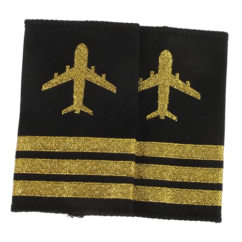 2 Stück Piloten Schulterklappen Kinder Piloten Kostüm Kostüm Für Kinder Kostüme Für Kinder Abzeichen Fluglinien Pilot Schulterklappen Flugzeug Cosplay Cosplay Uniform Vaguelly von Vaguelly