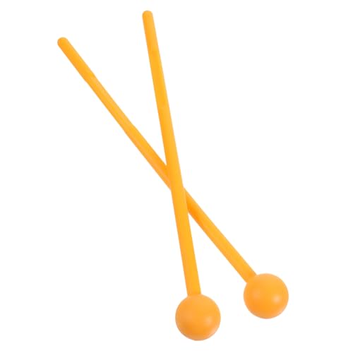 2St Glockenspielhammer Glockenspielschlägel Glockenstöcke Marimba-Sticks kunstoffhammer Percussion-Sticks Perkussion mit Kunststoffschlägeln Zungentrommelschlägel Abs Orange Vaguelly von Vaguelly