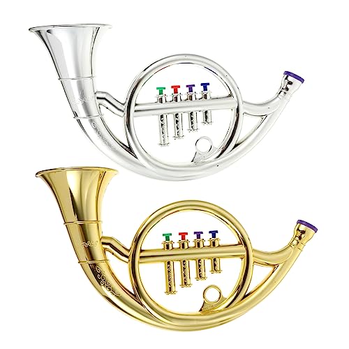 2St Horn-Modell kinderinstrumente musikinstrumente kinderspielzeuge Hornspielzeug Instrument Simuliertes Waldhorn für Musikinstrumente Überzug Vaguelly von Vaguelly