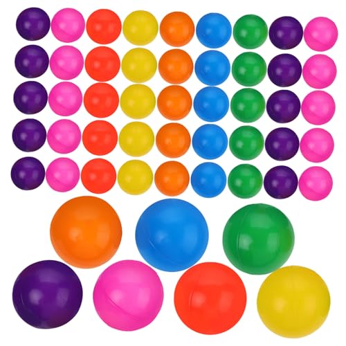 50 Stück -Bobo-Ball runde Meeresbälle Partygeschenke für Poolzelte Kinder Pool Spielzeug Wasserspielzeug Spielzeug Bällebad für Kleinkinder Spielbälle für Bällebad Plastik Vaguelly von Vaguelly