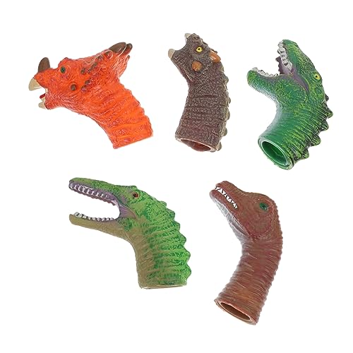 5St Handpuppenspielzeug Gehirnspielzeug Puzzle-Spielzeug Handpuppe zum Geschichtenerzählen hühner Spielzeug Dinosaurier handpuppe Mini-Fingerpuppen Marionetten Spielzeug Plastik Vaguelly von Vaguelly