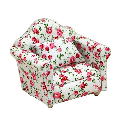 Mini Sofa Mini Kindercouch Zwillingskissen Ornamente Zum Basteln Spielzeughaus Winzige Mini Couch Häuser Mini Sofa Druckmuster Miniatur Sofa Mini Vaguelly von Vaguelly