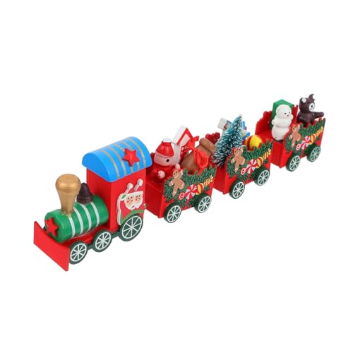 Vaguelly 1 Box Holzeisenbahn Mini Ornamente Weihnachts Schreibtischverzierung Weihnachts Basteldekoration Kindergeschenk Weihnachtszubehör Partydekoration Weihnachts Bastelornamente von Vaguelly