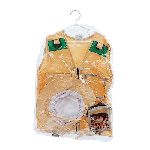 Vaguelly 1 Explorer Weste Bekleidung Reiseset Kostüme Cosplay Explorer Kleid Zubehör Explorer Kostüm Versorgung Explorer Cosplay Kostüm Explorer Cosplay Requisiten Stoff Beige von Vaguelly