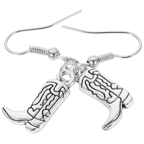 Vaguelly 1 Paar Cowgirl-schmuck Westernschmuck Für Frauen Westliche Ohrringe Cowgirl-ohrringe Für Frauen Cowgirl-stiefel-ohrringe Baumelnde Ohrringe Für Frauen Ohrschmuck Silver Legierung von Vaguelly