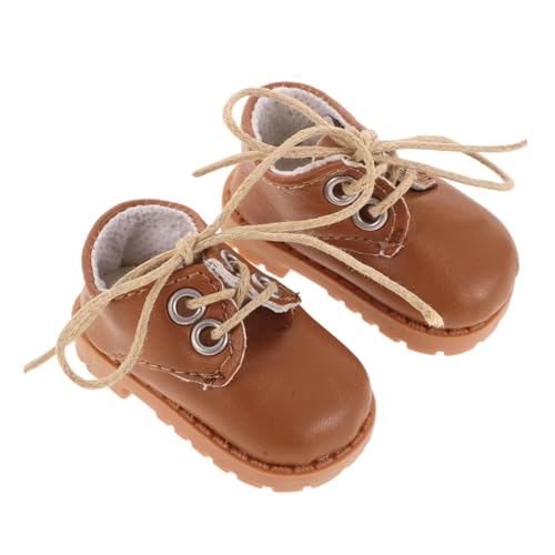 Vaguelly 1 Paar Puppenlederschuhe Aus Baumwolle Miniatur Puppenwagen Puppenkleidung Meine Lebenspuppe Wiedergeborene Puppe Puppenzubehör Puppe Schuhe Light Brown Kunstleder von Vaguelly